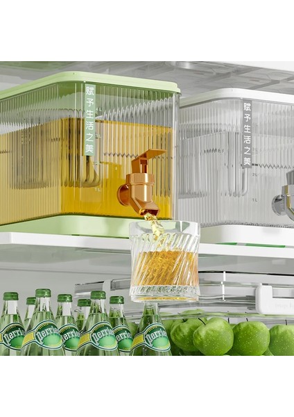 Beyaz Büyük Soğuk Su Isıtıcısı Buzdolabı Musluk Limonata Şişesi Drinkware Su Isıtıcısı Pot Içecek Dağıtıcı Ev Soğuk Su Sürahisi Kova (Yurt Dışından) indirimleri