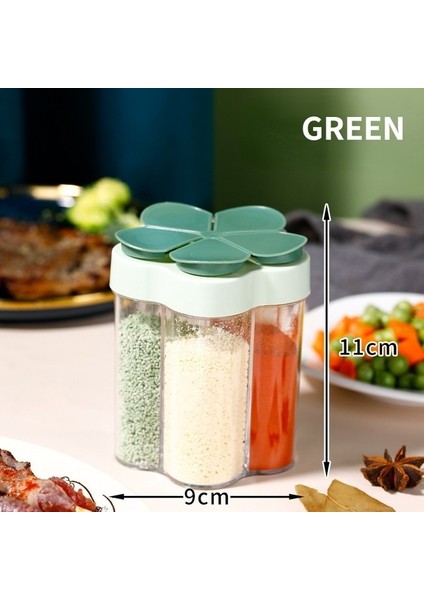 Stil 4 Beş Ekose Baharat Kavanozları Flip Top Baharat Çalkalayıcı Tuz Şeker Şişesi Şeffaf Kavanoz Ot Baharat Konteyner Dağıtıcı Mutfak Aletleri (Yurt Dışından)