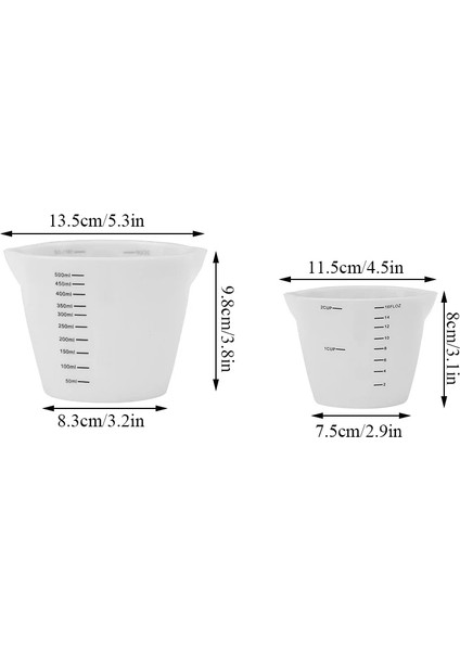 C 300ML 500ML/250ML Yeniden Kullanılabilir Silikon Ölçüm Bardakları Reçine Karıştırma Bardakları Epoksi Takı Döküm Kalıpları Akrilik Boya Dökme Sıvı Ölçüsü (Yurt Dışından)