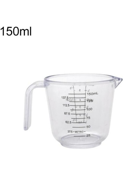 TRANSPARENT150ML 150/300/600ML Kolu Su Süt Yumurta Terazisi Ölçme Kabı Kupa Ölçüm Aracı Ölçme Kabı Sürahi Mutfak Aracı Malzemeleri Kaliteli Fincan (Yurt Dışından)