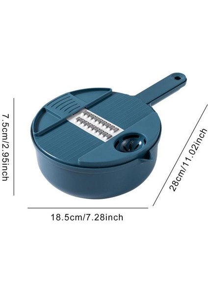 Mavi Sebze Kesici Çok Fonksiyonlu Manuel Sebze Dilimleme Taşınabilir Parçalayıcı Yenilikçi Meyve Kıyıcı Mutfak Aksesuarları (Yurt Dışından)