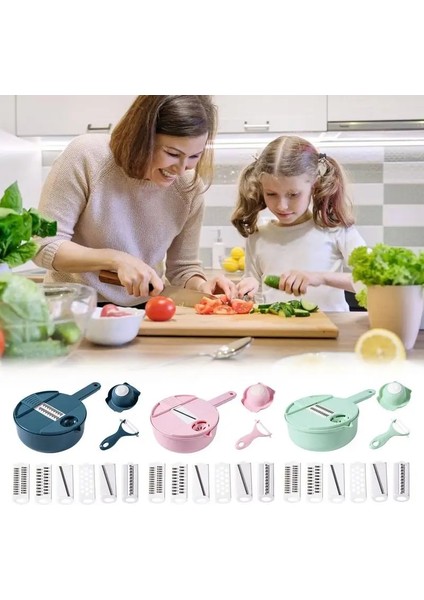 Mavi Sebze Kesici Çok Fonksiyonlu Manuel Sebze Dilimleme Taşınabilir Parçalayıcı Yenilikçi Meyve Kıyıcı Mutfak Aksesuarları (Yurt Dışından) modelleri