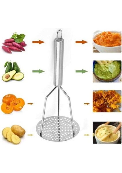 Gümüş Profesyonel Isıya Dayanıklı Patates Ezici Parçalama Makinesi Patates Püresi (Yurt Dışından) fırsatları