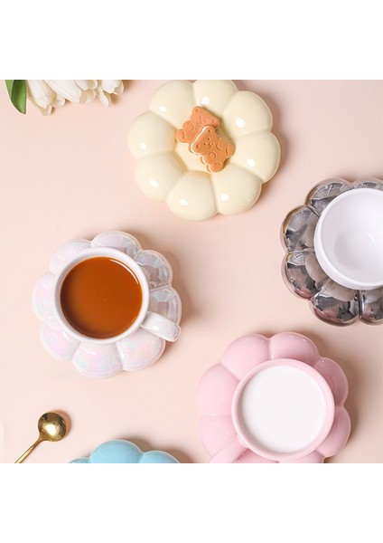Mavi 101-200 ml Seramik Kahve Kupalar Tepsi Espresso Çay Süt Bardak 200 ml Yaratıcı Iskandinav Drinkware Latte Kupa Büyük Tabak Seti Arkadaş Için Hediyeler (Yurt Dışından) modelleri