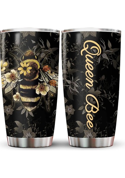 Stil 1 Kraliçe Arı, Ayçiçeği Arılar Tumbler 20 Oz Paslanmaz Çelik Arılar Çiçek Fincan ile Baskı, Kadınlar Için Şükran Günü Noel Hediyeleri (Yurt Dışından) indirimleri
