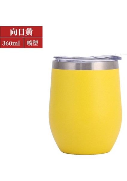A03 12OZ Kahve Kupa Termos Bardak Içecek Bardak Kapaklı Paslanmaz Çelik Vakum Yalıtımlı Çift Duvar Kupa Xicaras Caneca Copo Termico (Yurt Dışından)