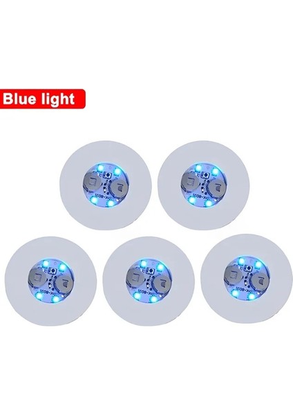 Mavi Işık 10 Adet Aydınlık Coaster Çıkartmalar LED Bar Içecekler Bardak Altlığı Renkli Şarap Likör Şişesi Coaster Atmosfer Işığı Fincan Etiket Mutfak Dekor (Yurt Dışından)