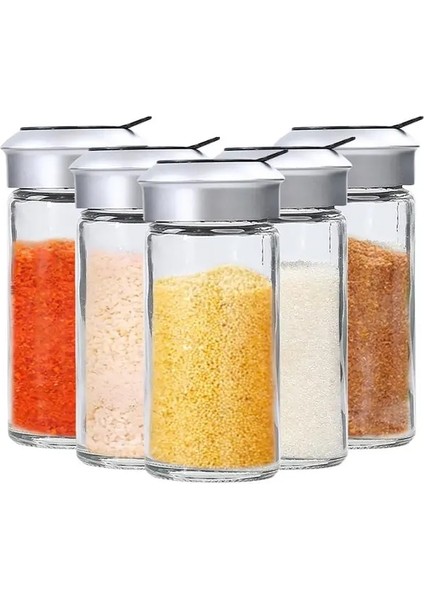 5 Adet Kapmore 5 Adet/takım Çeşni Şişesi Şeffaf Cam Baharat Çalkalayıcı Baharat Şişesi Tuz Biber Şeker Mutfak Gereçleri Yemek Pişirmek Için (Yurt Dışından)
