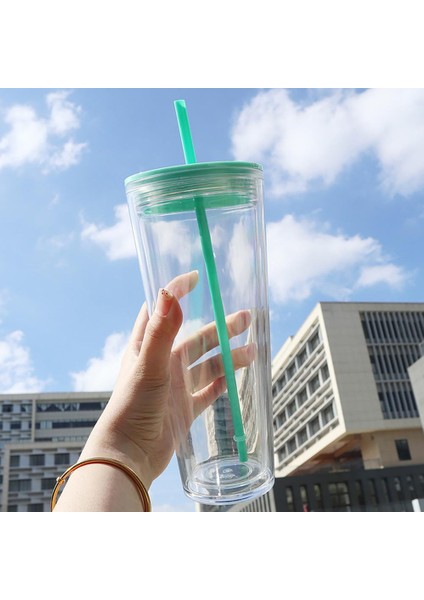 Mavi 710 ml Su Bardağı Yüksek Kapasiteli Çok Fonksiyonlu Su Şişesi Strew ile Sıçramaya Dayanıklı Seyahat Şeffaf Içme Suyu Şişesi Ev Için (Yurt Dışından) fırsatları