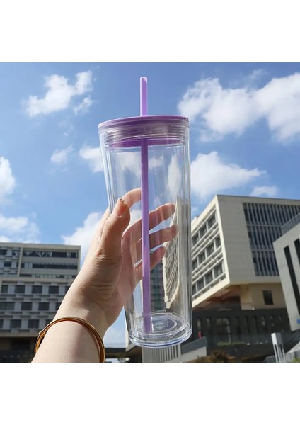 Mavi 710 ml Su Bardağı Yüksek Kapasiteli Çok Fonksiyonlu Su Şişesi Strew ile Sıçramaya Dayanıklı Seyahat Şeffaf Içme Suyu Şişesi Ev Için (Yurt Dışından) indirimleri