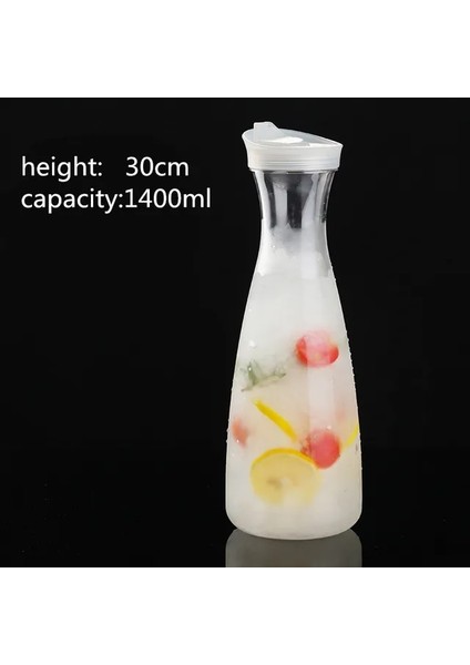 1400 ml Büyük Kapasiteli Akrilik Meyve Suyu Süt Tenceresi Bar Parti Şarap Bira Şişesi Içecek Soğuk Su Isıtıcıları Anti-Sonbahar Su Sürahi Sürahi (Yurt Dışından)