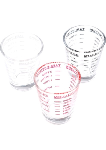 Beyaz 1 Adet 30 ml Cam Ölçüm Bardağı Ölçekli Shot Cam Sıvı Cam Ons Bardak (Yurt Dışından)