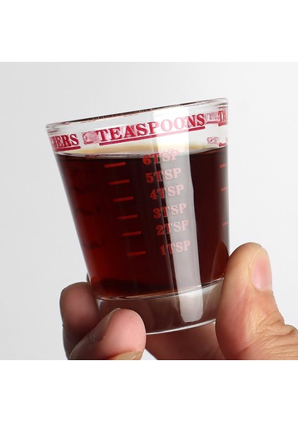 Beyaz 1 Adet 30 ml Cam Ölçüm Bardağı Ölçekli Shot Cam Sıvı Cam Ons Bardak (Yurt Dışından)