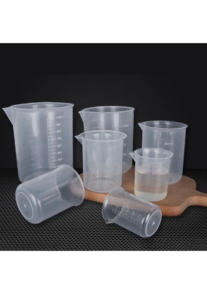 500ML-1 Adet 50/100/150/250/500ML Ölçüm Kabı Premium Şeffaf Mezun Plastik Ölçü Kabı Reçine Su Sürahileri ile Ölçüm (Yurt Dışından)