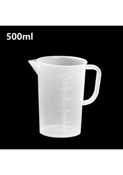500ML-1 Adet 50/100/150/250/500ML Ölçüm Kabı Premium Şeffaf Mezun Plastik Ölçü Kabı Reçine Su Sürahileri ile Ölçüm (Yurt Dışından)