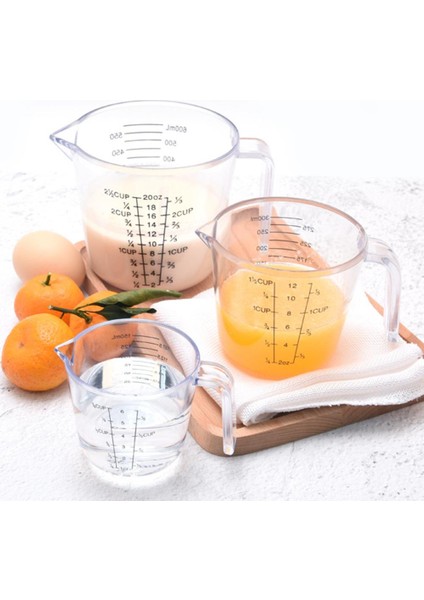 Mavi 600ML Plastik Ölçüm Kabı 150/300/600ML Şeffaf Sıvı Ölçüm Kabı Konteyner Yüksek Kaliteli Mavi (Yurt Dışından)
