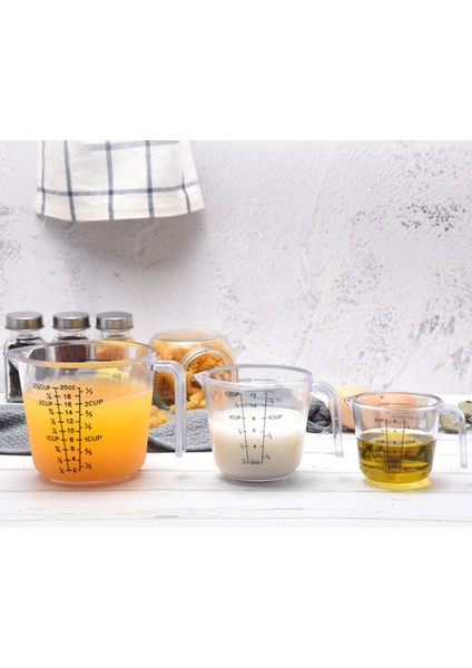 Mavi 600ML Plastik Ölçüm Kabı 150/300/600ML Şeffaf Sıvı Ölçüm Kabı Konteyner Yüksek Kaliteli Mavi (Yurt Dışından)