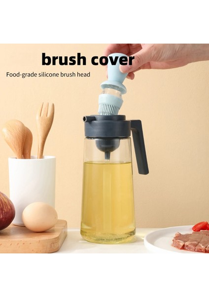 Be 550 ml Yağ Püskürtücü Çok Fonksiyonlu Yağ Dağıtıcı Silikon Fırça ile Barbekü Sosu Sirke Zeytinyağı Şişesi Yağ Gadget Mutfak Erişimi (Yurt Dışından)