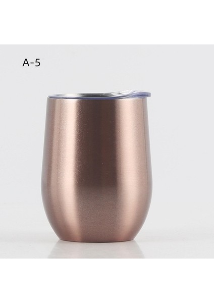 A-5 301-400ML U Yumurta Şekilli Çift Duvar Yalıtımlı 12OZ Paslanmaz Çelik Şarap Bardağı Şampanya Bardağı Parti Süslemeleri Mutfak Malzemeleri (Yurt Dışından)