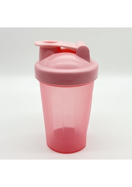 Pembe 400 ml Blender Shaker Şişe Plastik Protein Sallar Şişesi Çırpma Topu ile Sızdırmaz Toz Protein Shaker Spor Salonu Spor Şişe (Yurt Dışından)