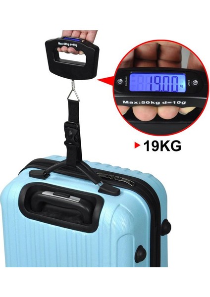 Rastgele Renk Mini Bagaj Ölçeği 50 KG/10G Dijital Elektronik Seyahat Ağırlığı Taşınabilir Bavul Terazi Kanca Bagaj Ölçeği LED Ekran Dengesi (Yurt Dışından) modelleri