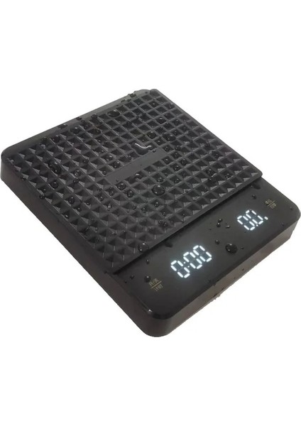Yalıtım Pedi ile 5000G 0.1g Mutfak Terazisi El Yapımı Kahve Akıllı Elektronik Terazi Otomatik Zamanlayıcı Siyah 5kg 0.1g Ev Yemek Pişirme Terazisi (Yurt Dışından)