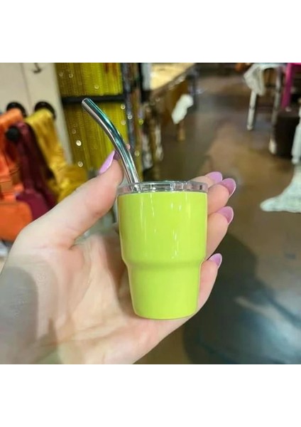 H 60 ml 2 Oz Mini Samanlı Bardak Sevimli Atış Cam Kapaklı Kahve Kupa Seyahat Bira Bardak Dondurma Isı Yalıtımı (Yurt Dışından)