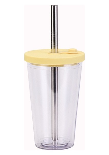 E 16OZ 16OZ Kabarcık Çay Samanı Tumbler Plastik Boba Kupası Çift Duvar Buzlu Kahve Fincanı Gelin Partisi Için Temizle Pastel Renk Soğuk Fincan (Yurt Dışından)