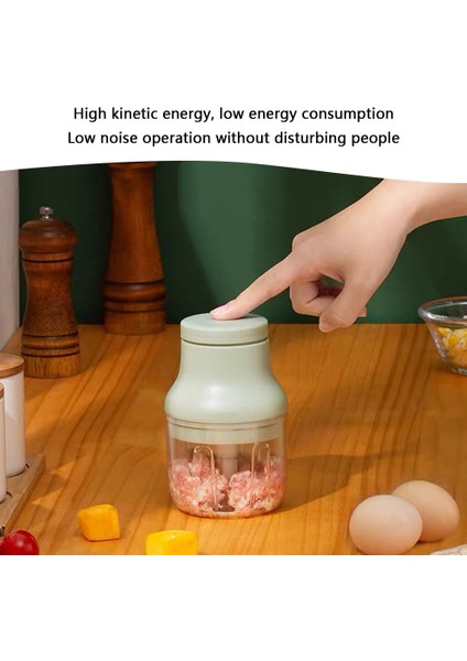 Manuel Baskı 100/250 ml Elektrikli Mini Sarımsak Kıyıcı USB Kıyma Makinesi Sarımsak Ezici Makinesi Ezilmiş Zencefil Sebze Kırıcı Sebze Araçları (Yurt Dışından)