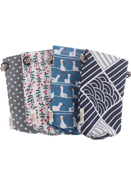 QZYHG052-B 1 Pc Moda Kolu Omuz Crossbody Kupa Çanta Şişe Tutucu Ayarlanabilir Taşınabilir Pamuk ve Keten Kupa Tutucu Çanta (Yurt Dışından) modelleri