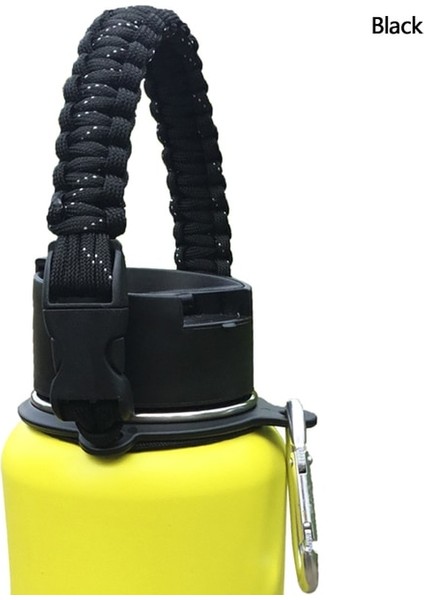 Siyah Su Şişesi Omuz Askısı Su Şişesi Için Omuz Askılı Paracord Sapı 12OZ Ila 64OZ Için Diğer Geniş Ağızlı Şişeler (Yurt Dışından)
