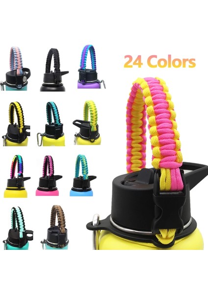 Siyah Su Şişesi Omuz Askısı Su Şişesi Için Omuz Askılı Paracord Sapı 12OZ Ila 64OZ Için Diğer Geniş Ağızlı Şişeler (Yurt Dışından) fiyatları