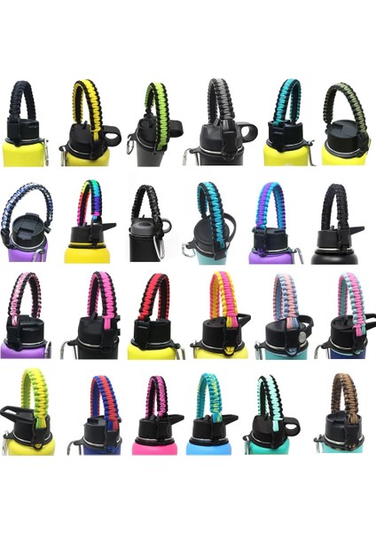 Siyah Su Şişesi Omuz Askısı Su Şişesi Için Omuz Askılı Paracord Sapı 12OZ Ila 64OZ Için Diğer Geniş Ağızlı Şişeler (Yurt Dışından) modelleri