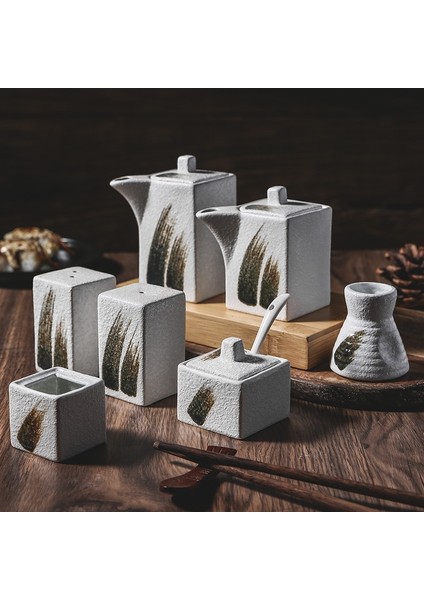 Bir Japon Vintage Seramik Baharat Kavanoz Ev Soya Sosu Şişesi Biber Kavanoz Kürdan Kutusu Mutfak Eşyaları Baharat Kutusu Ev Dekor (Yurt Dışından) fırsatları