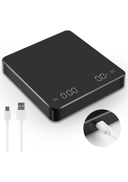 Yalıtım Pedi ile 5000G 0.1g Mutfak Terazisi El Yapımı Kahve Akıllı Elektronik Terazi Otomatik Zamanlayıcı Siyah 5kg 0.1g Ev Yemek Pişirme Terazisi (Yurt Dışından) indirimleri