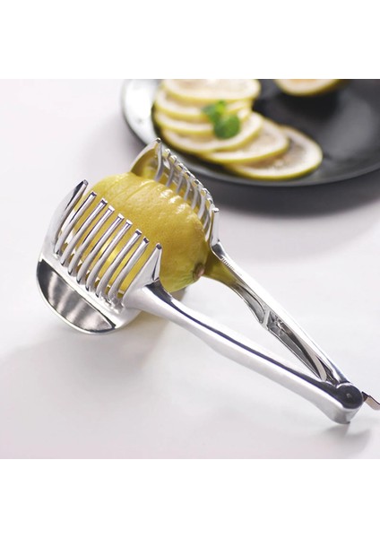 Bir Mutfak Meyve Dilimleme Saplı Paslanmaz Çelik Sebze Domates Klip Tutucu Limon Patates Kesici Soğan Kesme Aleti Alet (Yurt Dışından) modelleri