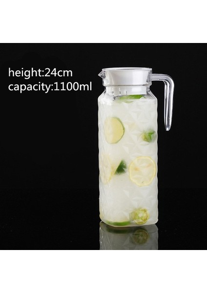 Elmas 1100 ml Büyük Kapasiteli Akrilik Meyve Suyu Süt Tenceresi Bar Parti Şarap Bira Şişesi Içecek Soğuk Su Isıtıcıları Anti-Sonbahar Su Sürahi Sürahi (Yurt Dışından)