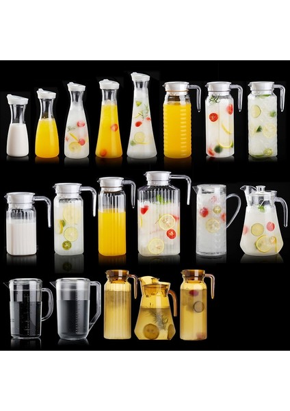 Elmas 1100 ml Büyük Kapasiteli Akrilik Meyve Suyu Süt Tenceresi Bar Parti Şarap Bira Şişesi Içecek Soğuk Su Isıtıcıları Anti-Sonbahar Su Sürahi Sürahi (Yurt Dışından)