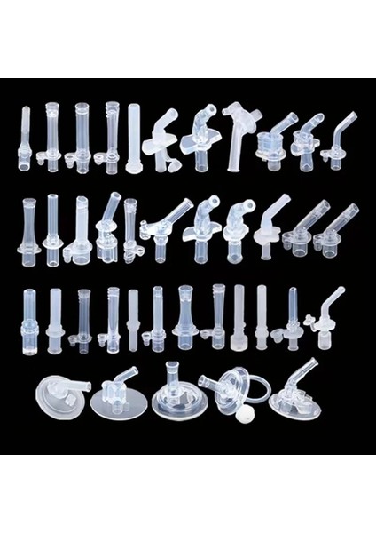 No.1 3 Yedek Silikon Pipet 5 Damlatmaz Borulu Set 2 Temizleme Fırçası ile Çocuklar Yetişkinler Için Termos Bardak Biberonlar (Yurt Dışından)