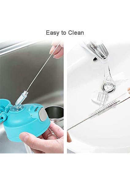 No.1 3 Yedek Silikon Pipet 5 Damlatmaz Borulu Set 2 Temizleme Fırçası ile Çocuklar Yetişkinler Için Termos Bardak Biberonlar (Yurt Dışından)