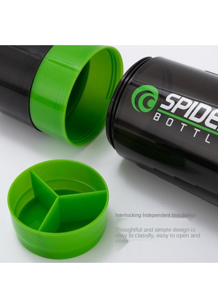 Beyaz 3 Katlı Shaker Protein Şişesi Toz Shake Kupası Büyük Kapasiteli Su Şişesi Plastik Karıştırma Kabı Vücut Geliştirme Spor Şişe (Yurt Dışından) modelleri