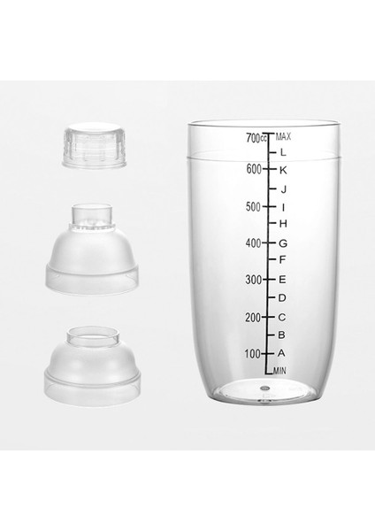 Siyah Ölçekli 700CC Plastik Kokteyl Shaker Blender Şişesi 350ML/530ML/700ML/1000ML Şarap Içecek Mikseri Şarap Shaker Bardak Içecek Mikseri Barware Bar Aracı (Yurt Dışından)