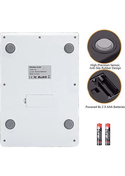 Beyaz B 10KG Mutfak Elektronik Dijital Terazi 15KG/1G Ağırlığı Gıda Pişirme Pişirme Kahve Dengesi Akıllı Paslanmaz Çelik Dijital Terazi Gram (Yurt Dışından) indirimleri