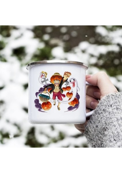 16 Siyah Değiştirilebilir Kupa Yaratıcı Seramik Isıtma Suyu Sıcaklığa Duyarlı Renk Değiştiren Kupa Tek Parça Luffy Film Çevreleyen Kahve Su Bardağı (Yurt Dışından)