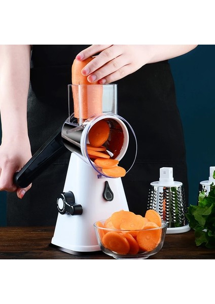 A-Red Manuel Sebze Kesici Dilimleme Çok Fonksiyonlu Yuvarlak 3 In 1 Rende Patates Havuç Peynir Mutfak Alet Mutfak Doğrama Araçları (Yurt Dışından) indirimleri