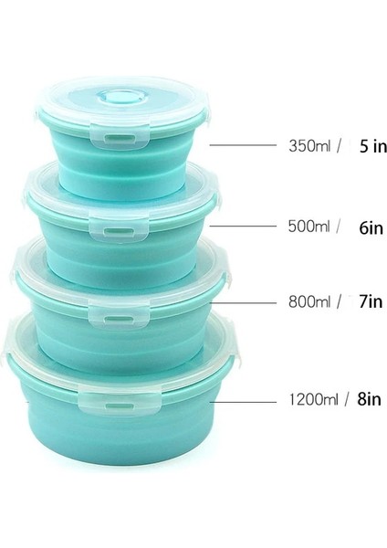 800 ml Pembe Yuvarlak Silikon Katlanır Öğle Yemeği Kutusu Seti Mikrodalga Gıda Konteyner Bento Kutusu Piknik Kamp Için Açık Meyve Salatası Saklama Kutuları (Yurt Dışından) fırsatları