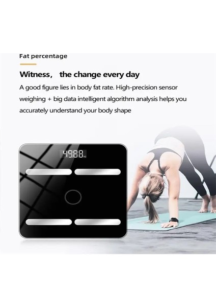 Beyaz Şarj Bluetooth Akıllı Vücut Yağ Ölçeği Şarj Elektronik Tartı Vücut Ölçeği Yetişkin Yağ Ölçeği Tartı Bmı Analizörü (Yurt Dışından) fırsatları