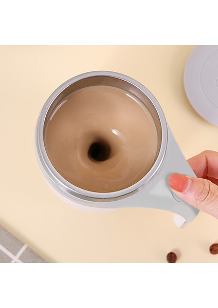 Kahve 301-400ML Isıtıcı Şişe Yeni Kahve Süt Karıştırma Kupası Otomatik Karıştırma Kupası Mark Kupası Manyetik Döner Blender Tembel Akıllı Mikser Paslanmaz Çelik (Yurt Dışından)