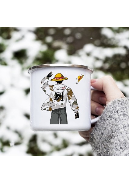 Stil 1 Kupa Yaratıcı Seramik Isıtma Suyu Sıcaklığa Duyarlı Renk Değiştiren Kupa Tek Parça Luffy Film Çevreleyen Kahve Su Bardağı (Yurt Dışından)