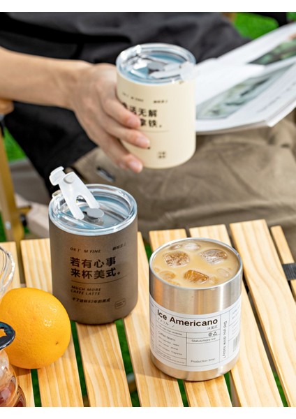 350 ml Gri Worthbuy 18/8 Paslanmaz Çelik Bardak Kahve Fincanı Büyük Kapasiteli Kahve Fincanı Taşınabilir Su Sızdırmaz Su Şişesi (Yurt Dışından) fiyatları